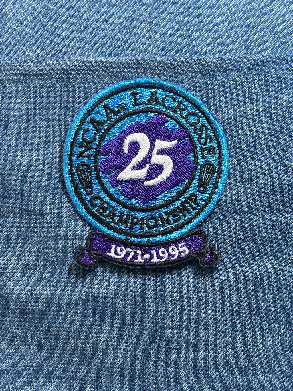 NCAA Lacrosse 25th Anniversary Patch 1971 1995 Championship Embroidered Patch