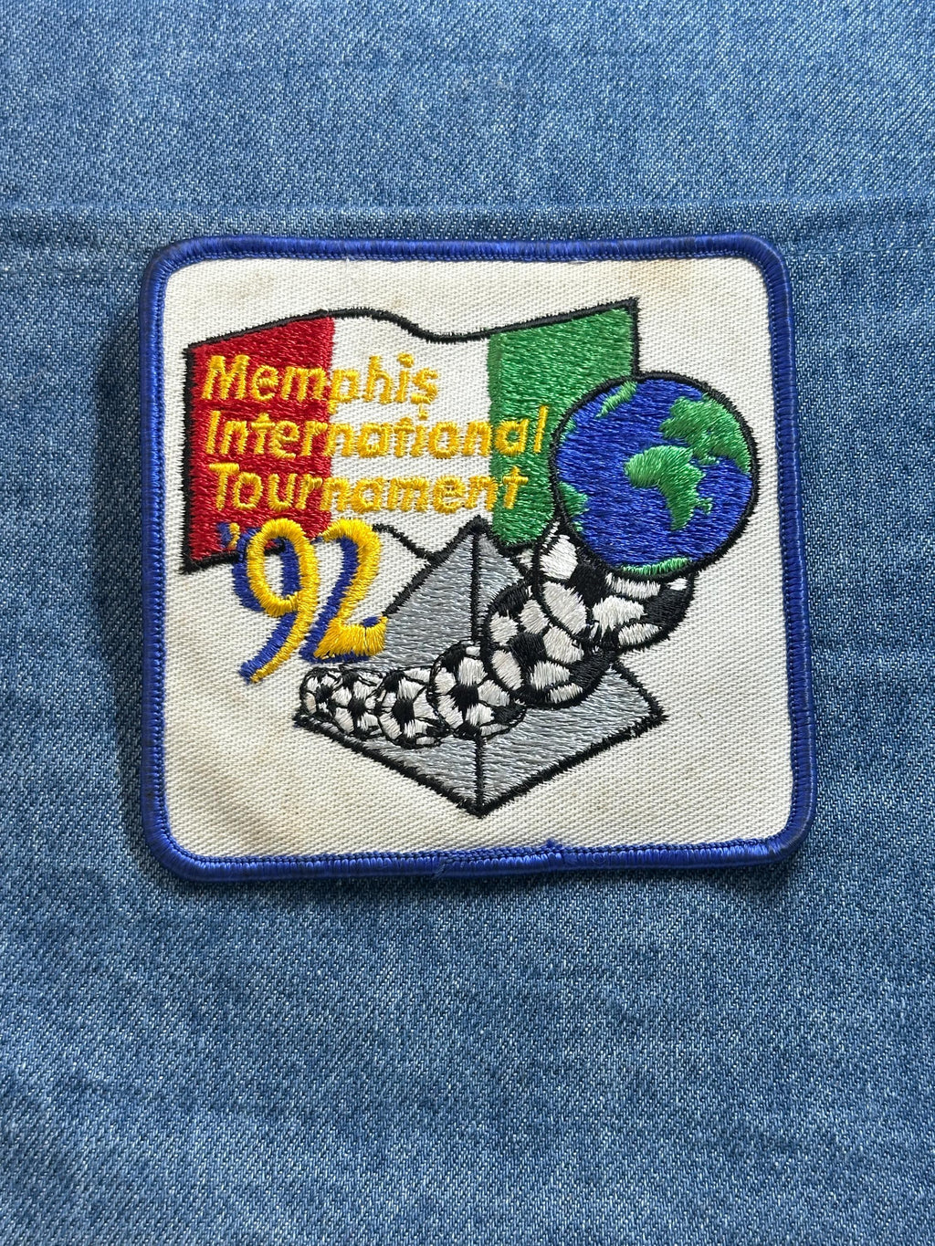 Memphis International Tournament Patch: Blue Border - 1992 Soccer Accessory