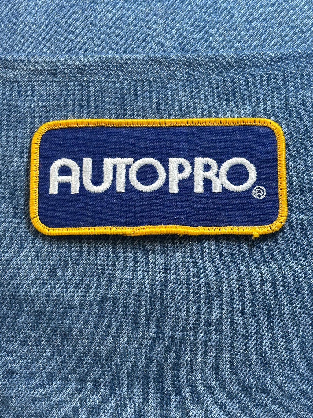 Autopro Patch: Blue & Yellow Border - Auto Service Accessory