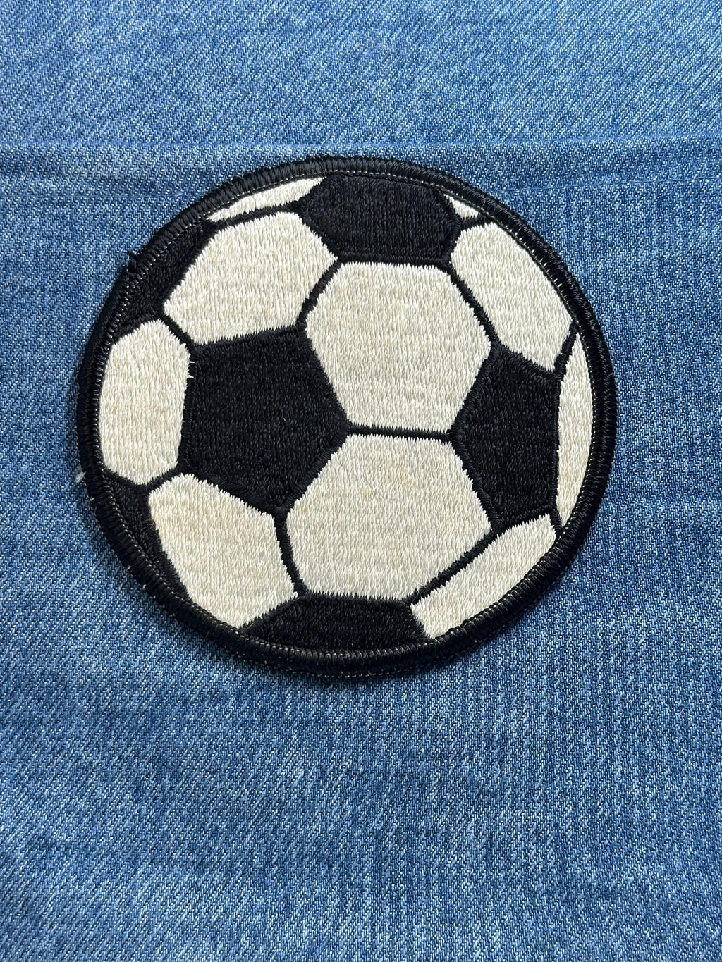 Soccer Ball Patch: Black White Classic - Sports Accessory
