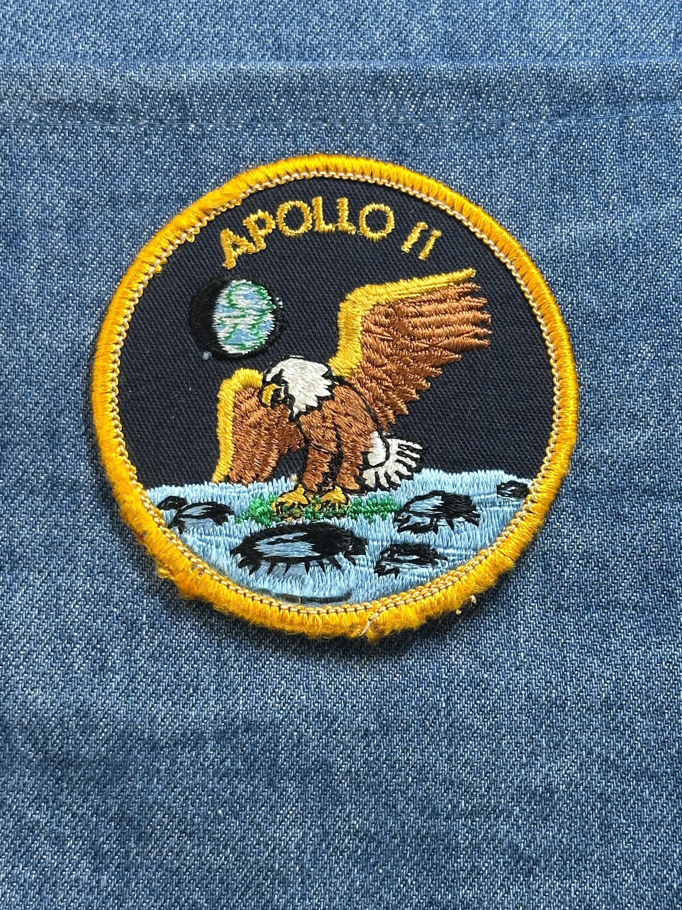 Apollo 11 Patch: Gold Border - NASA Space Mission Accessory