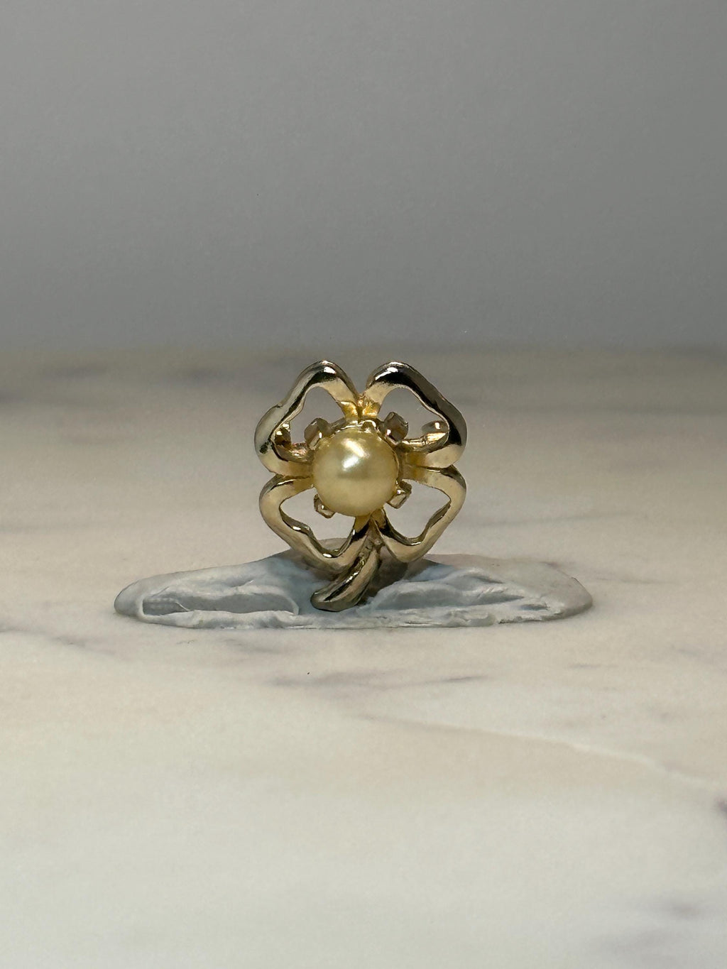 Shamrock Clover Lapel Pin: Gold Tone - Irish Accessory
