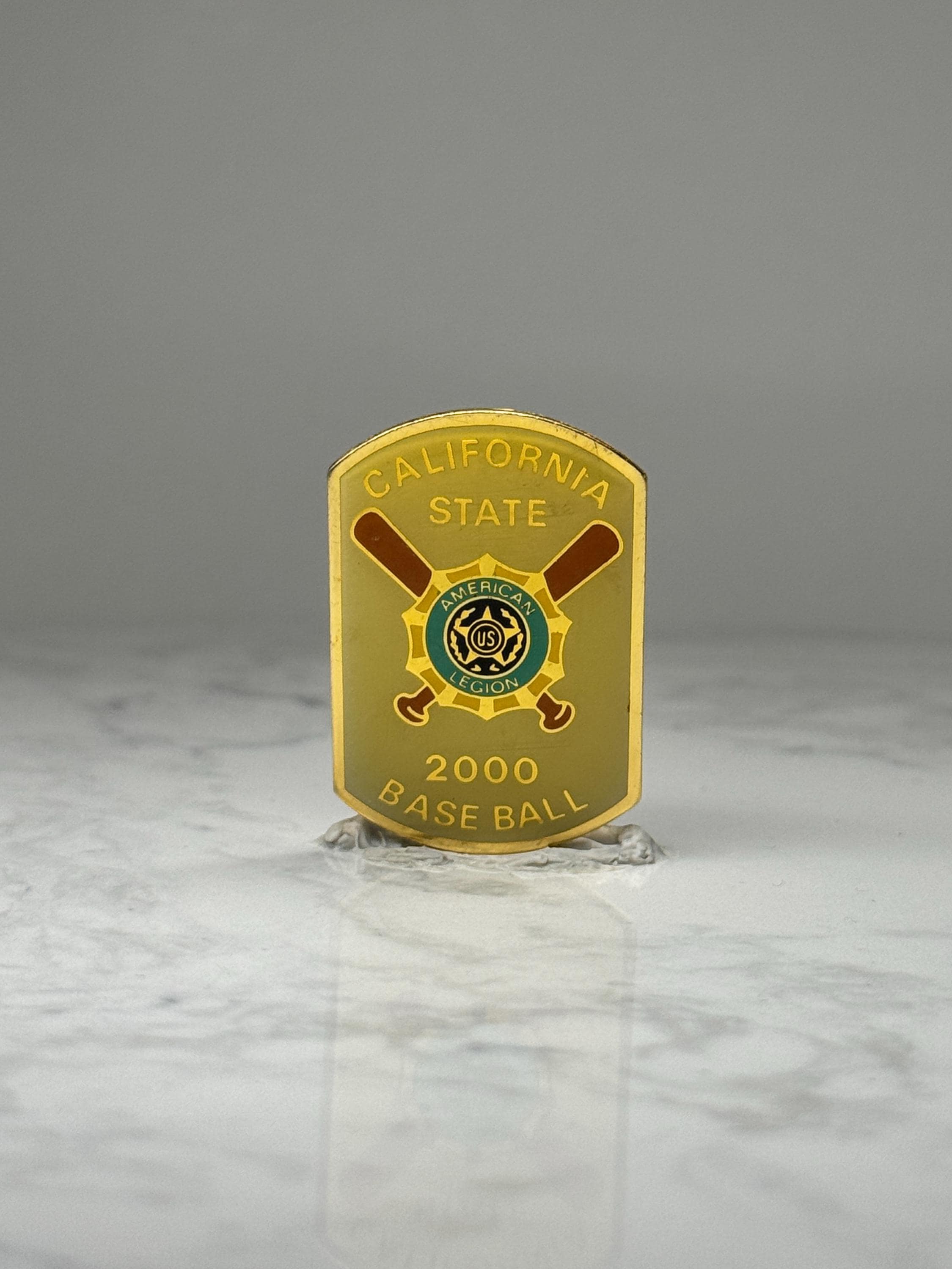 Ameican Legion California State Baseball Pin: Gold Enamel - 2000 Pin