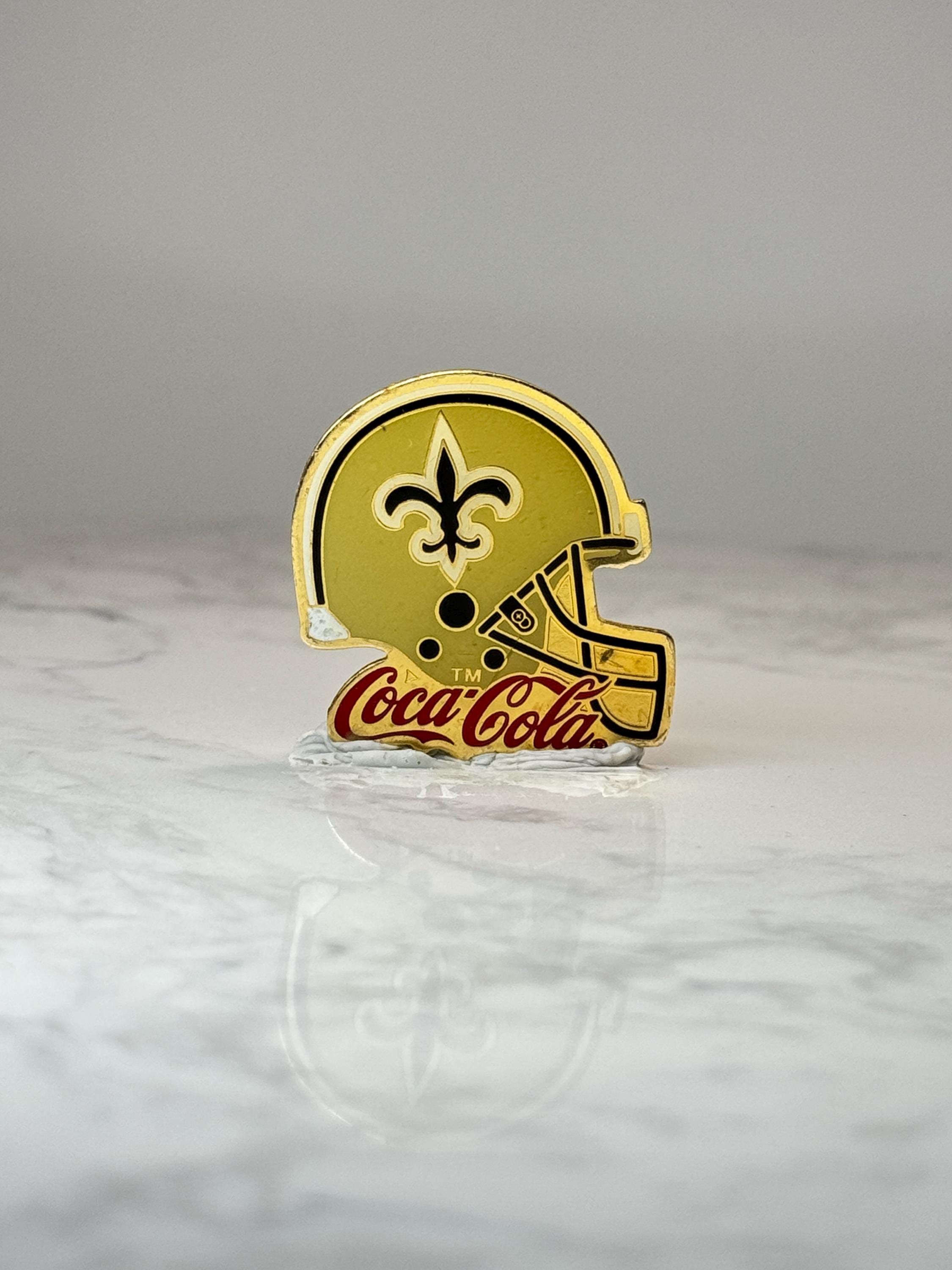 New Orleans Saints Helmet Pin: Gold Enamel - Coca Cola Promo
