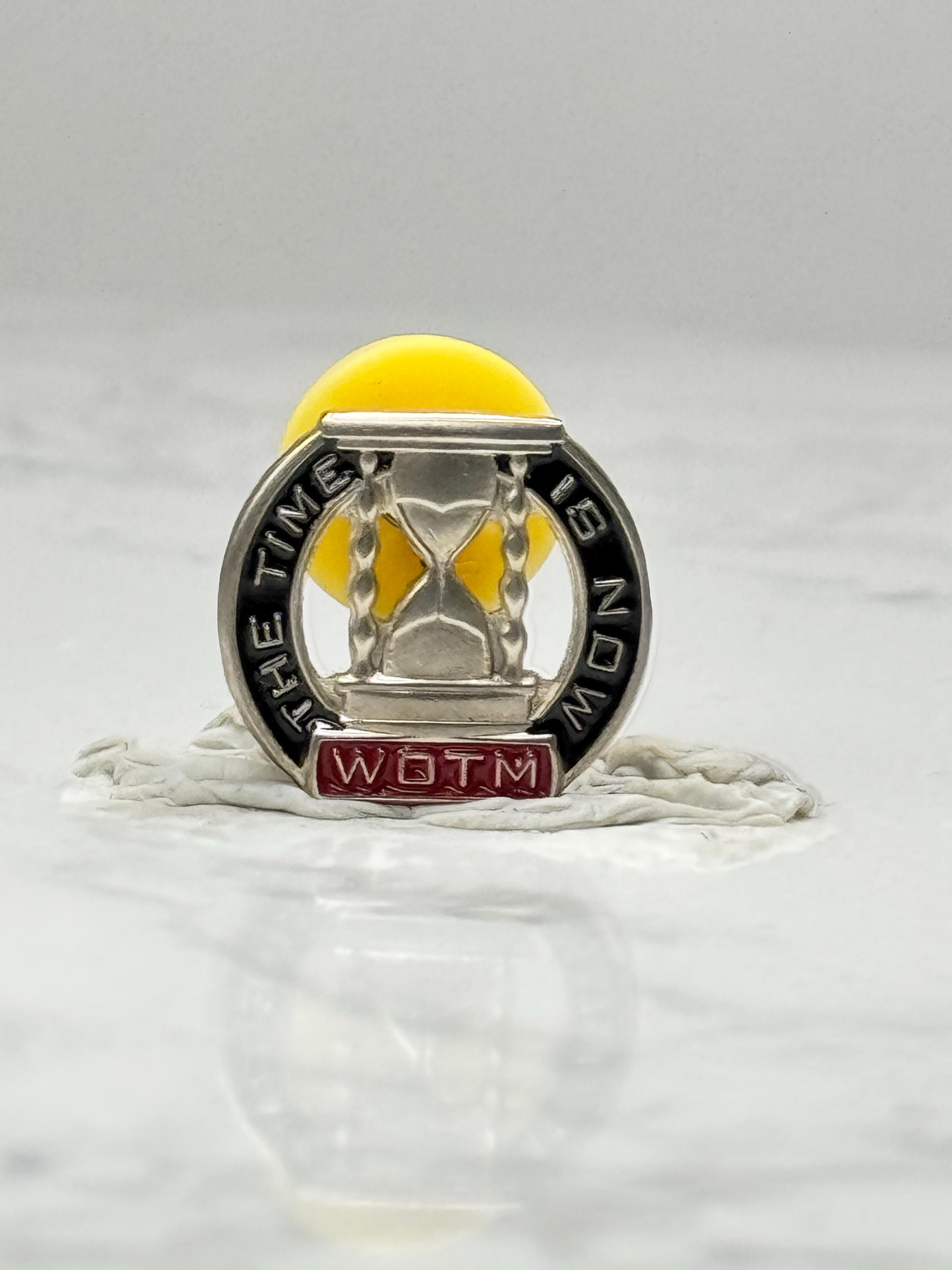 Father Time WOTM Enamel Pin: Silver Tone - Fraternal Accessory