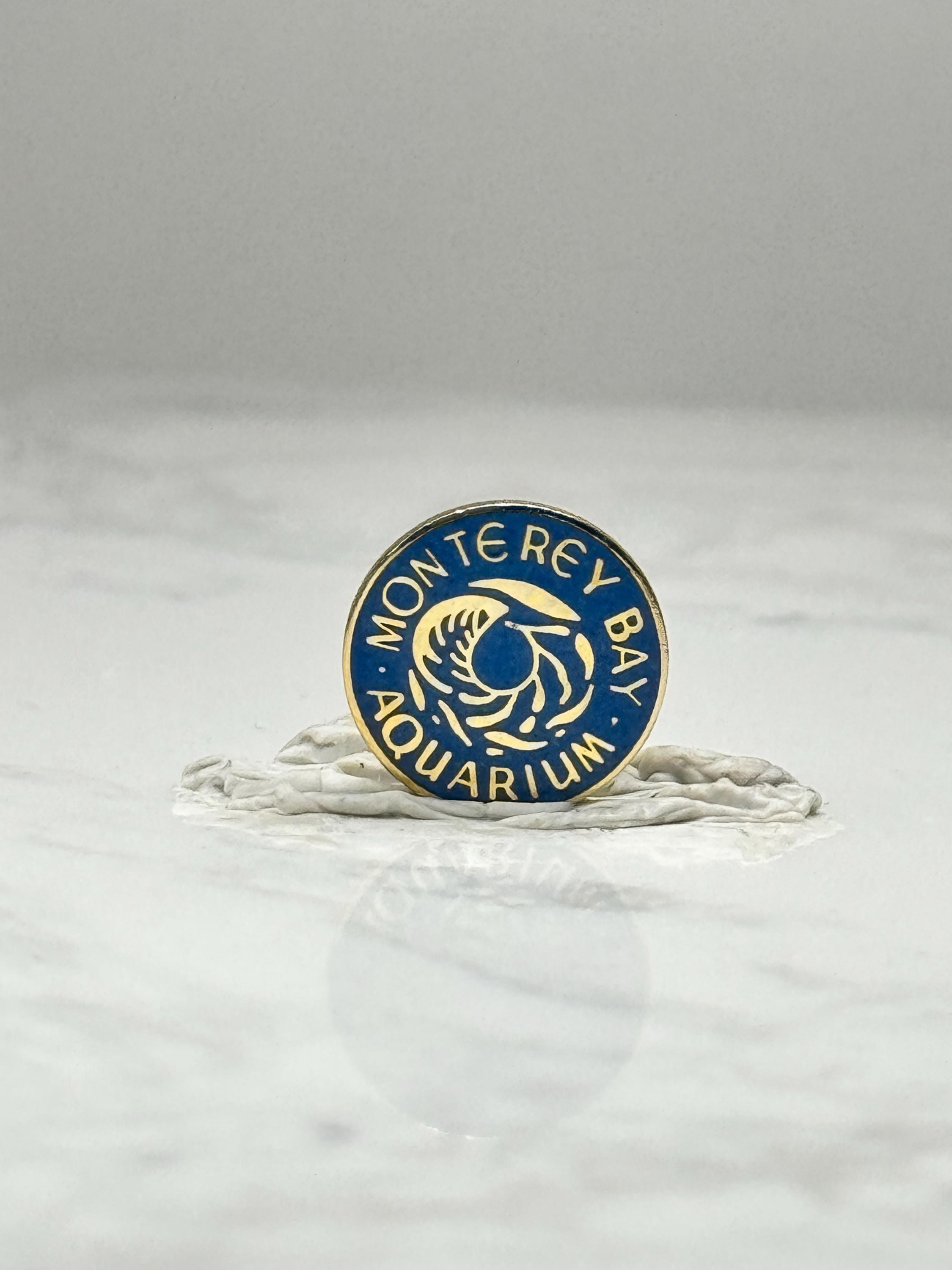 Monterey Bay Aquarium Souvenir Pin: Blue Enamel - Ocean Theme Accessory