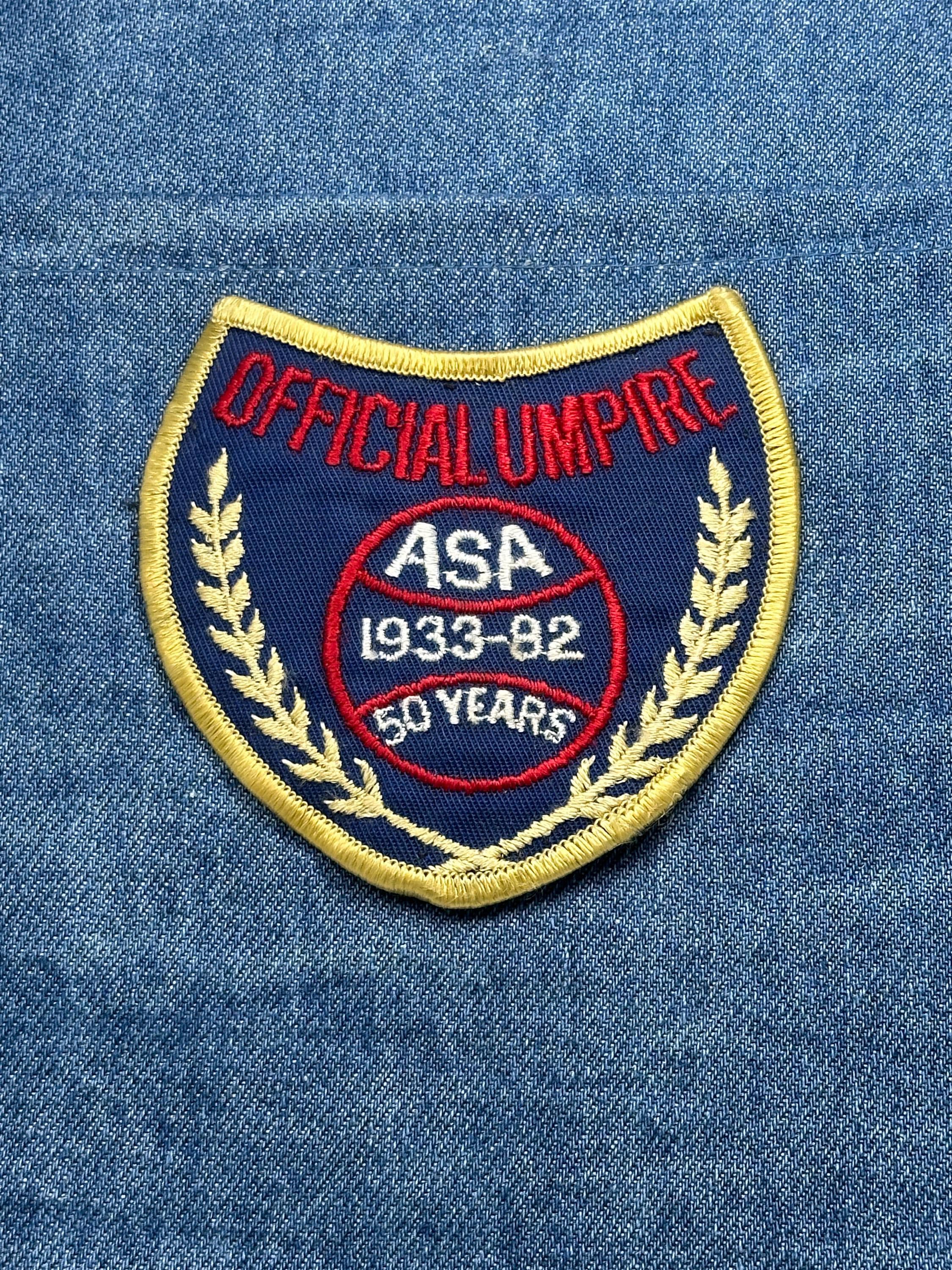 ASA Official Umpire Patch: Gold Trim - 50 Years Softball