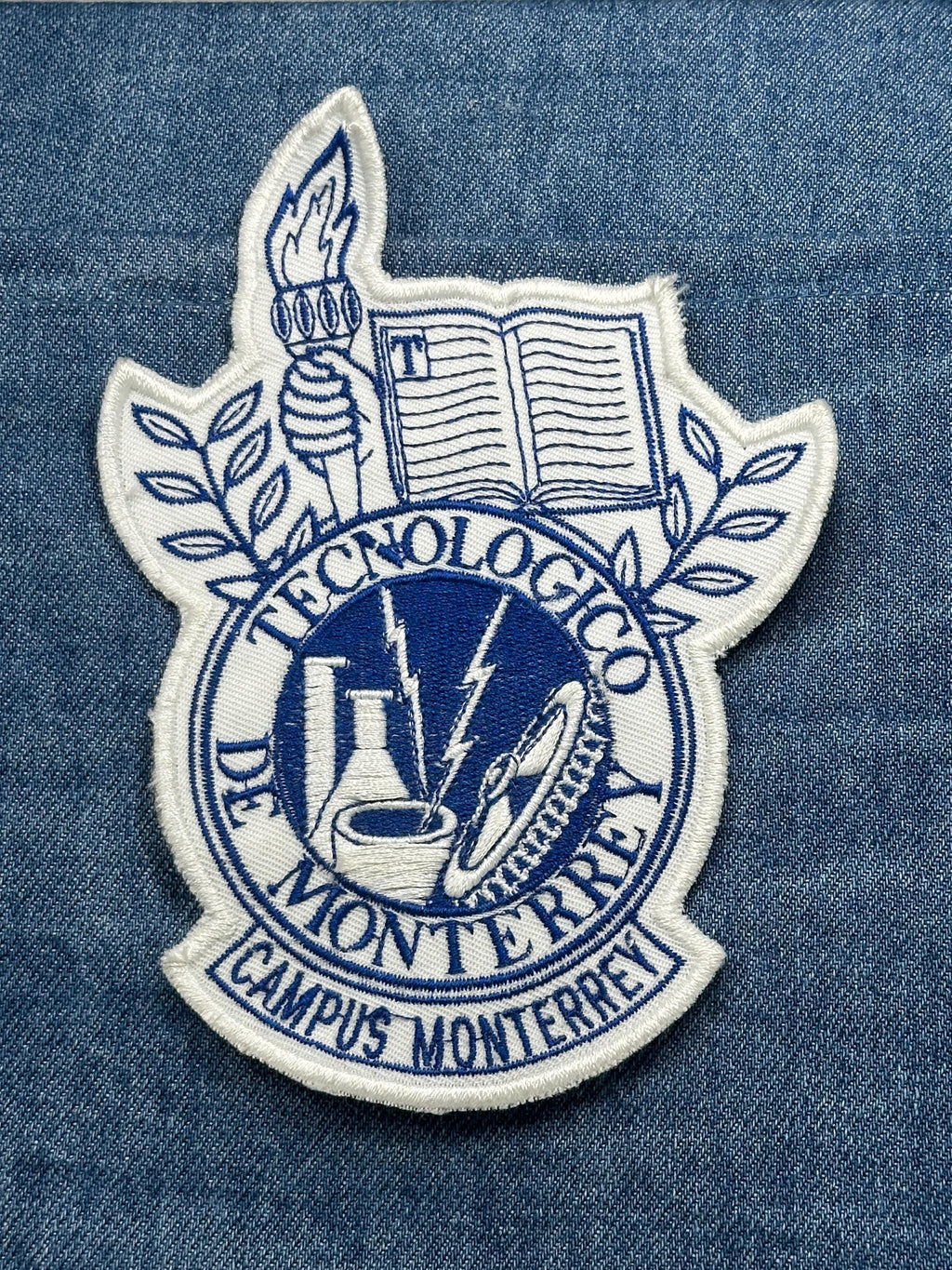 Tecnologico de Monterrey Patch: Blue & White Crest - Campus Accessory