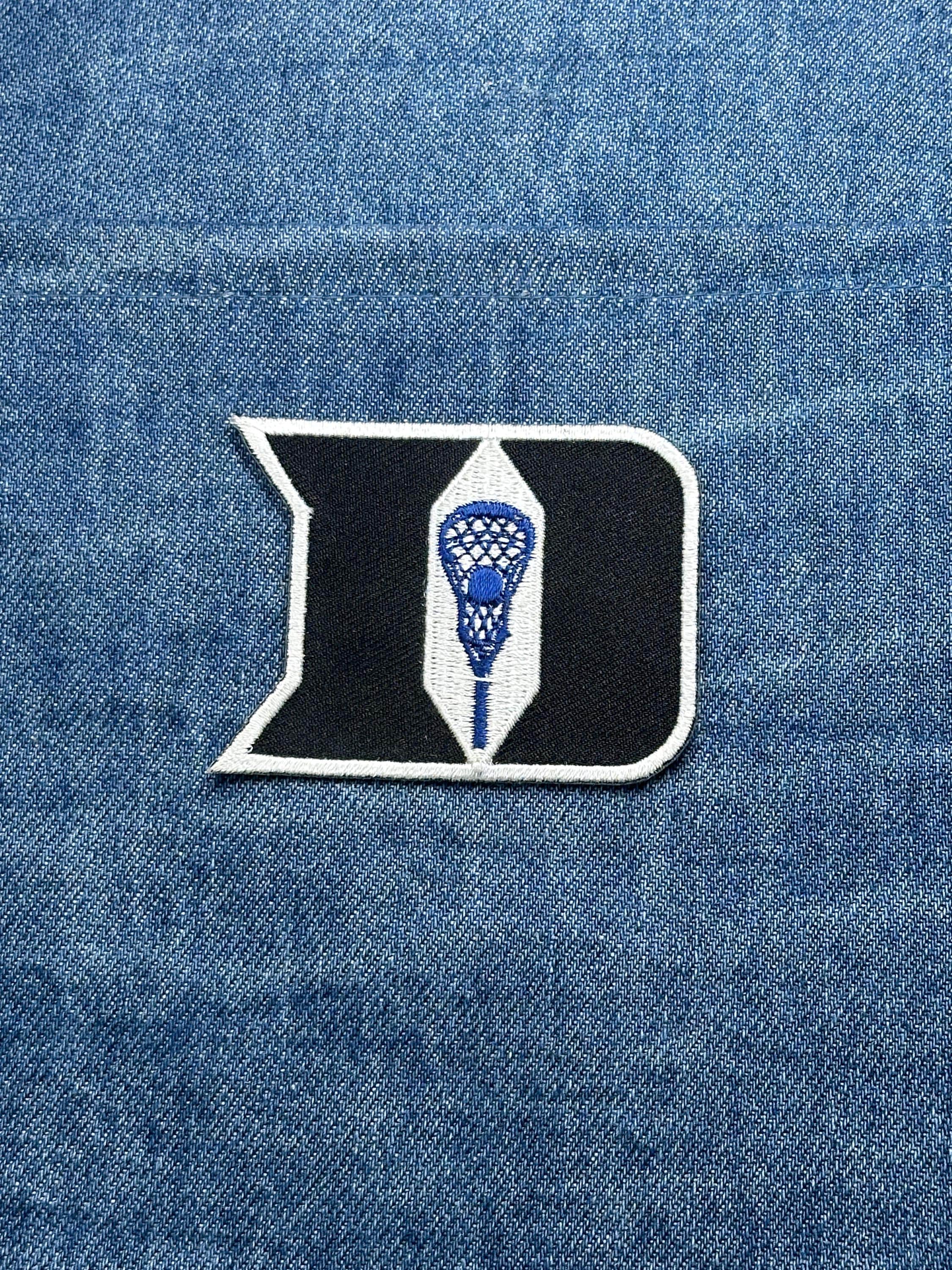 Duke Lacrosse D Patch: Black Blue & White - College Sports Accessory