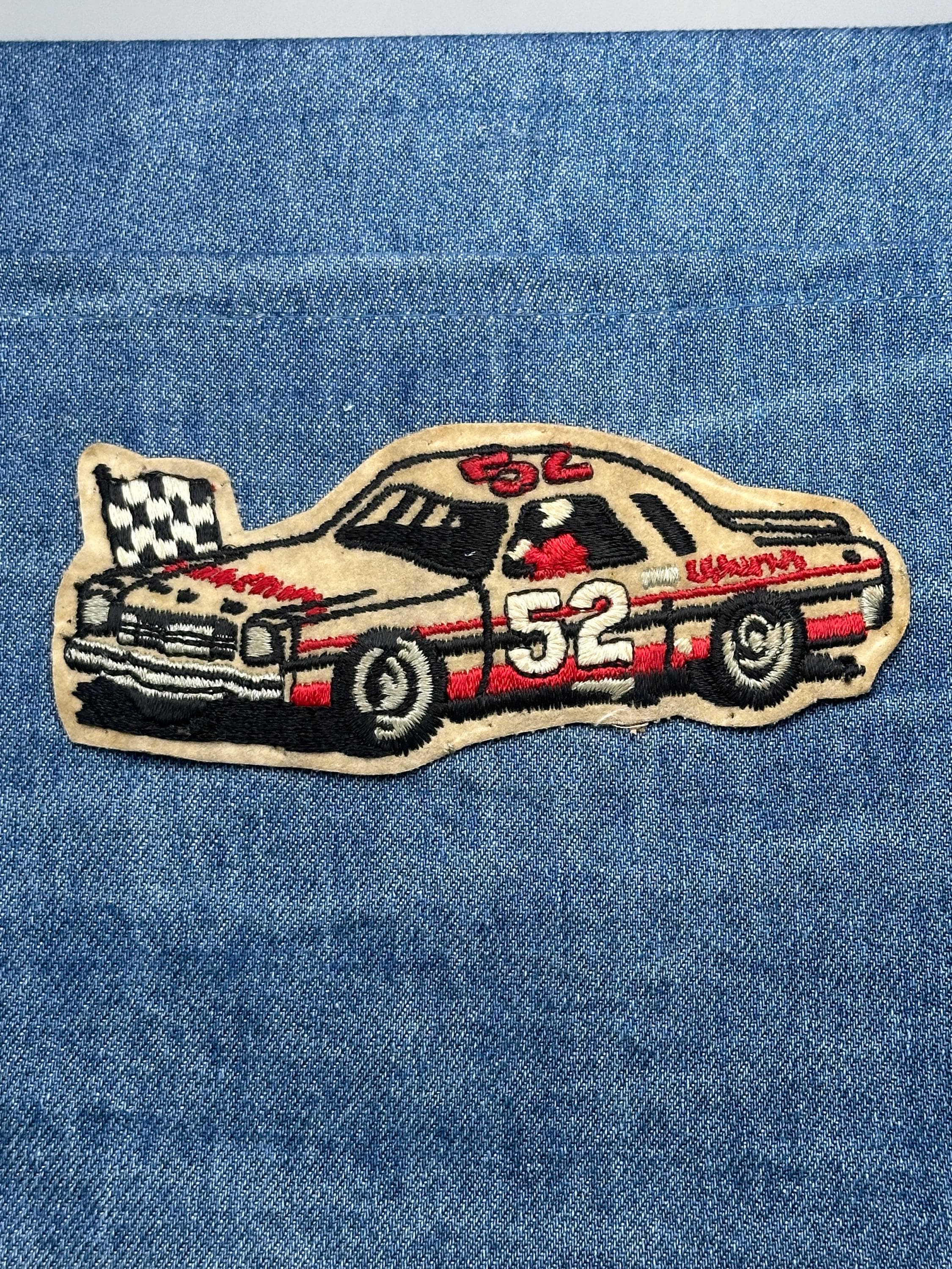 NASCAR 52 Racing Car Patch: Red Black - Vintage Motorsport Accessory