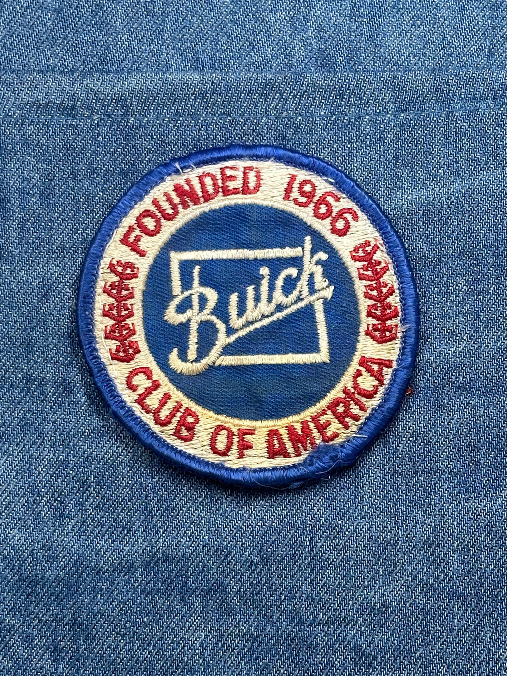 Buick Owners Club Patch: Blue Round - 1966 Founders Accessory