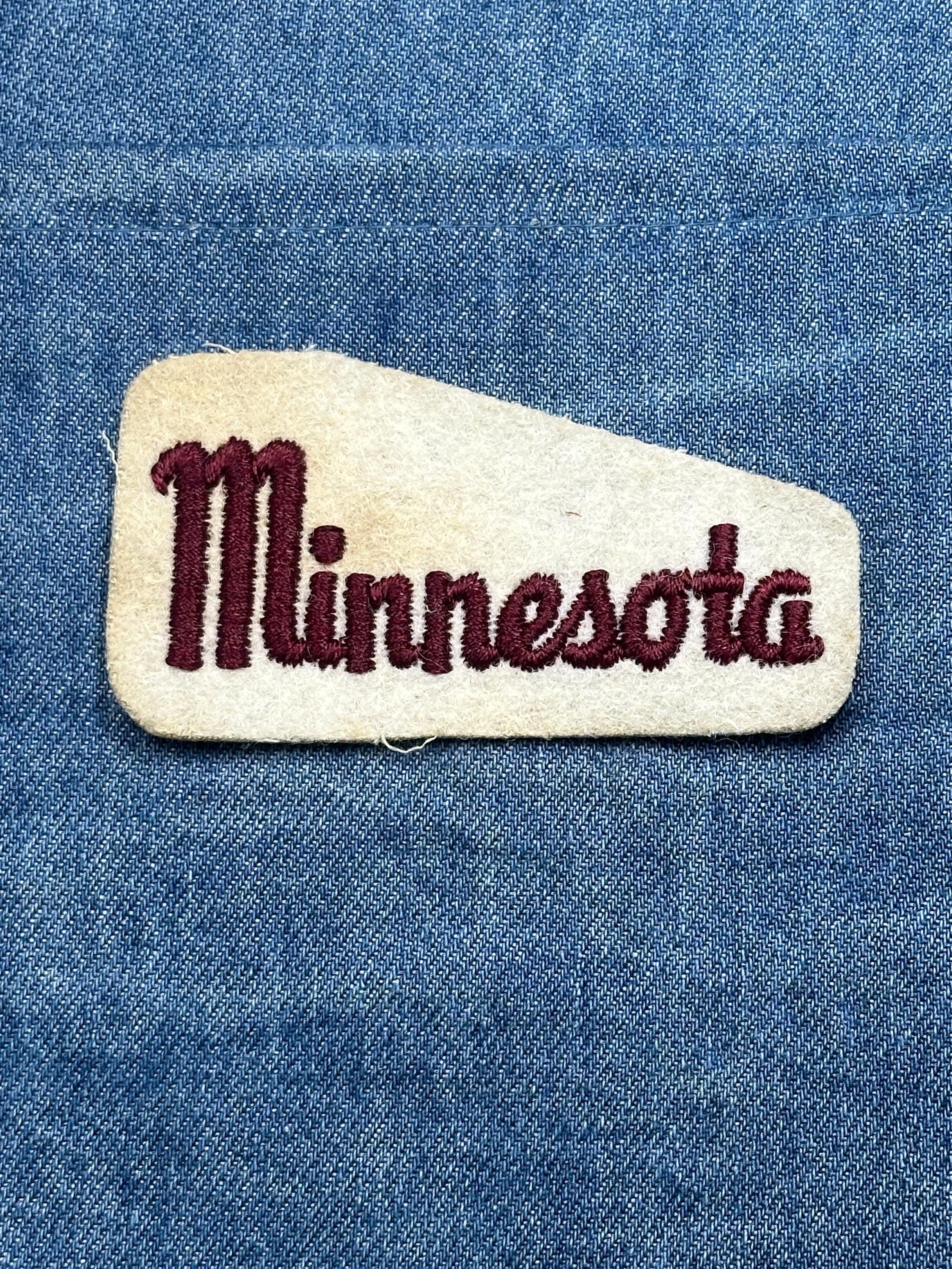 Minnesota Patch: Maroon Script on Cream - State Souvenir Accessory