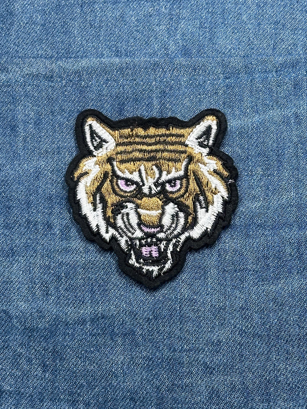 Tiger Head Patch: Gold & Black - Wildlife Accessory