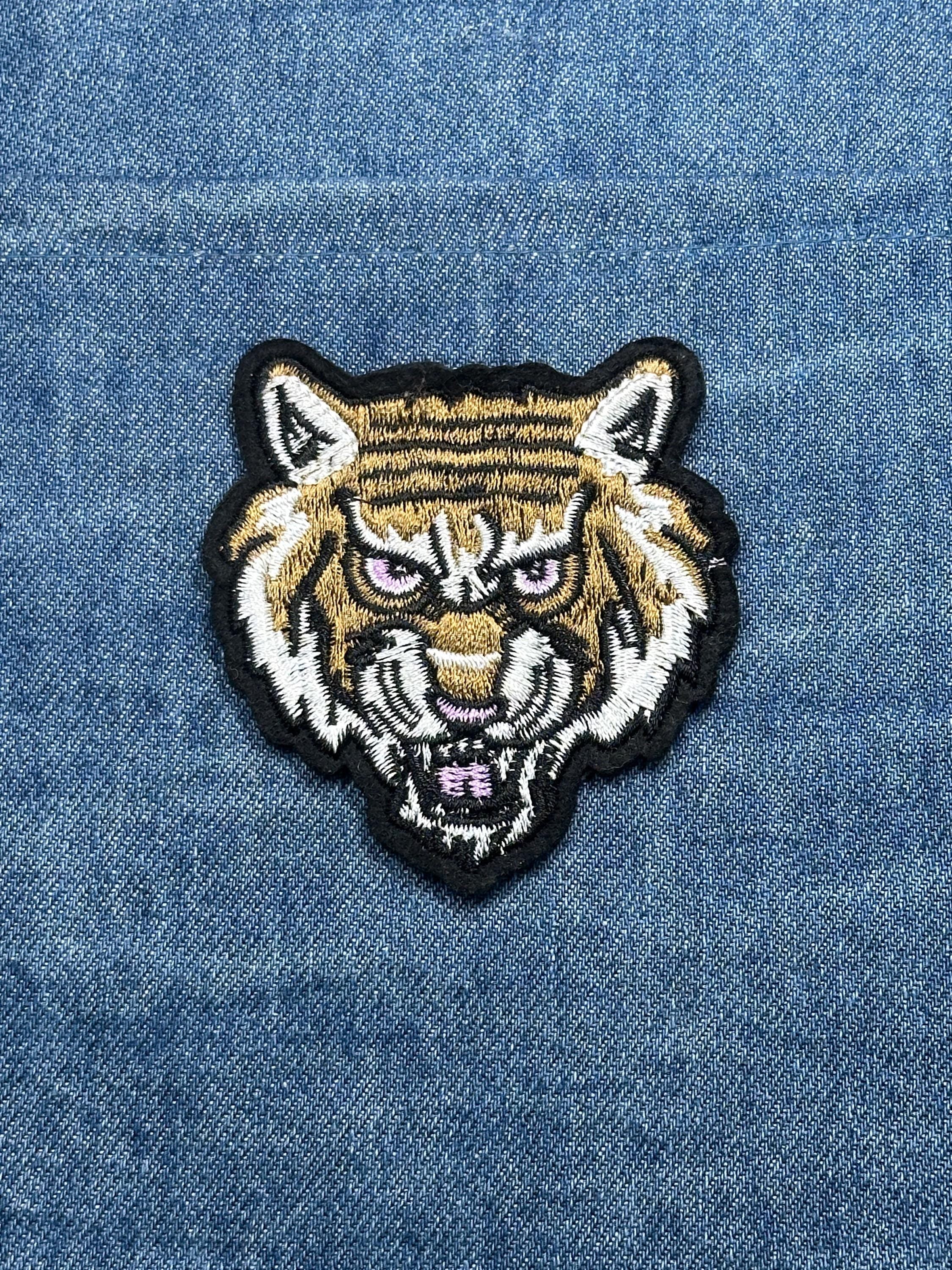 Tiger Head Patch: Gold & Black - Wildlife Accessory