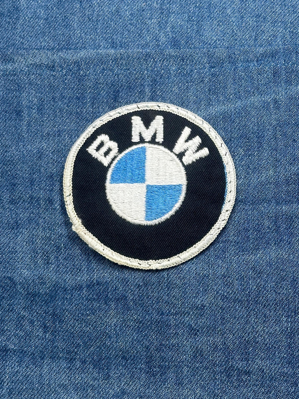 BMW Logo Patch: Black & Blue Round - Auto Brand Accessory