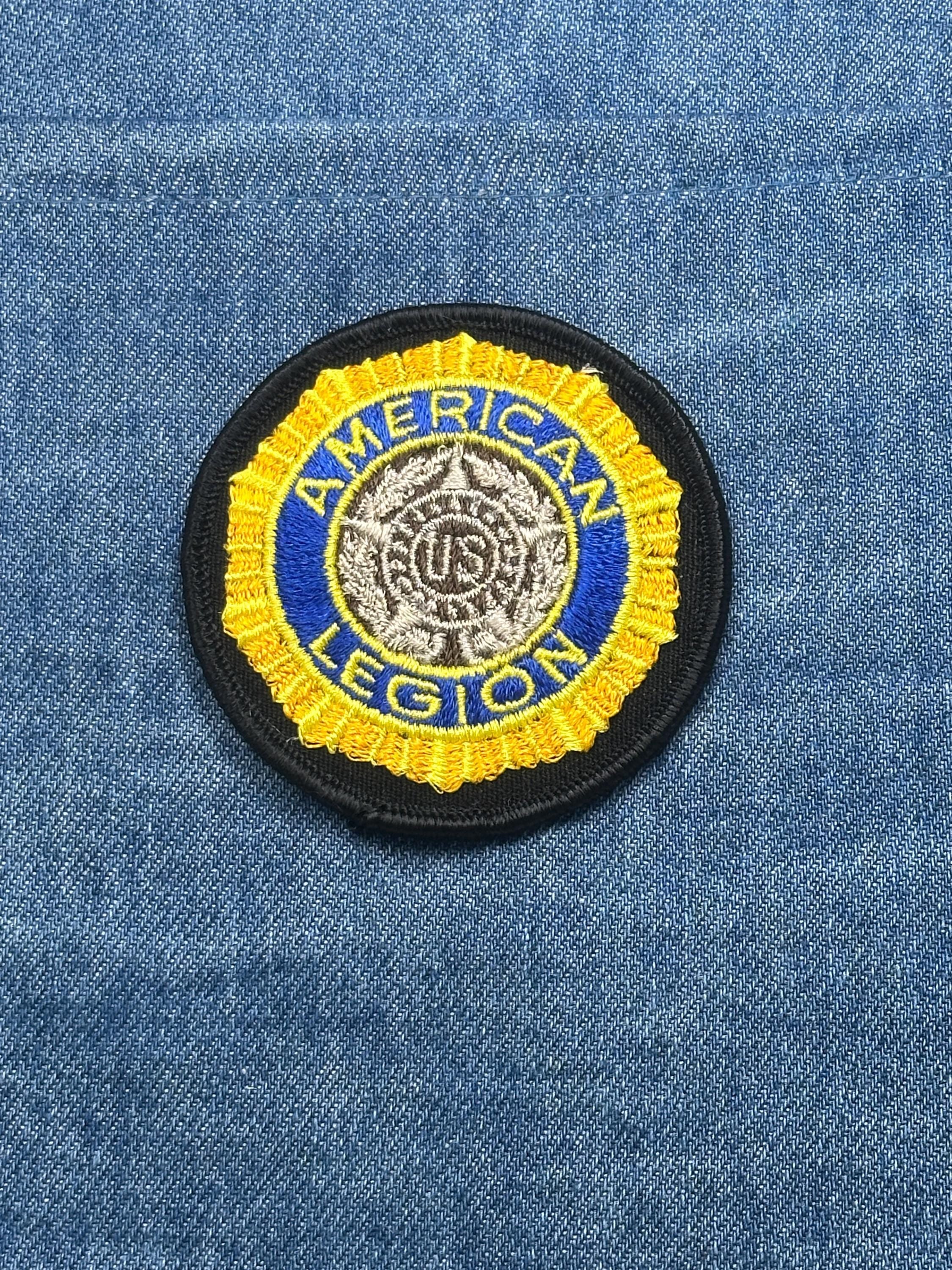 American Legion Patch: Gold & Blue Round - Patriotic Accessory