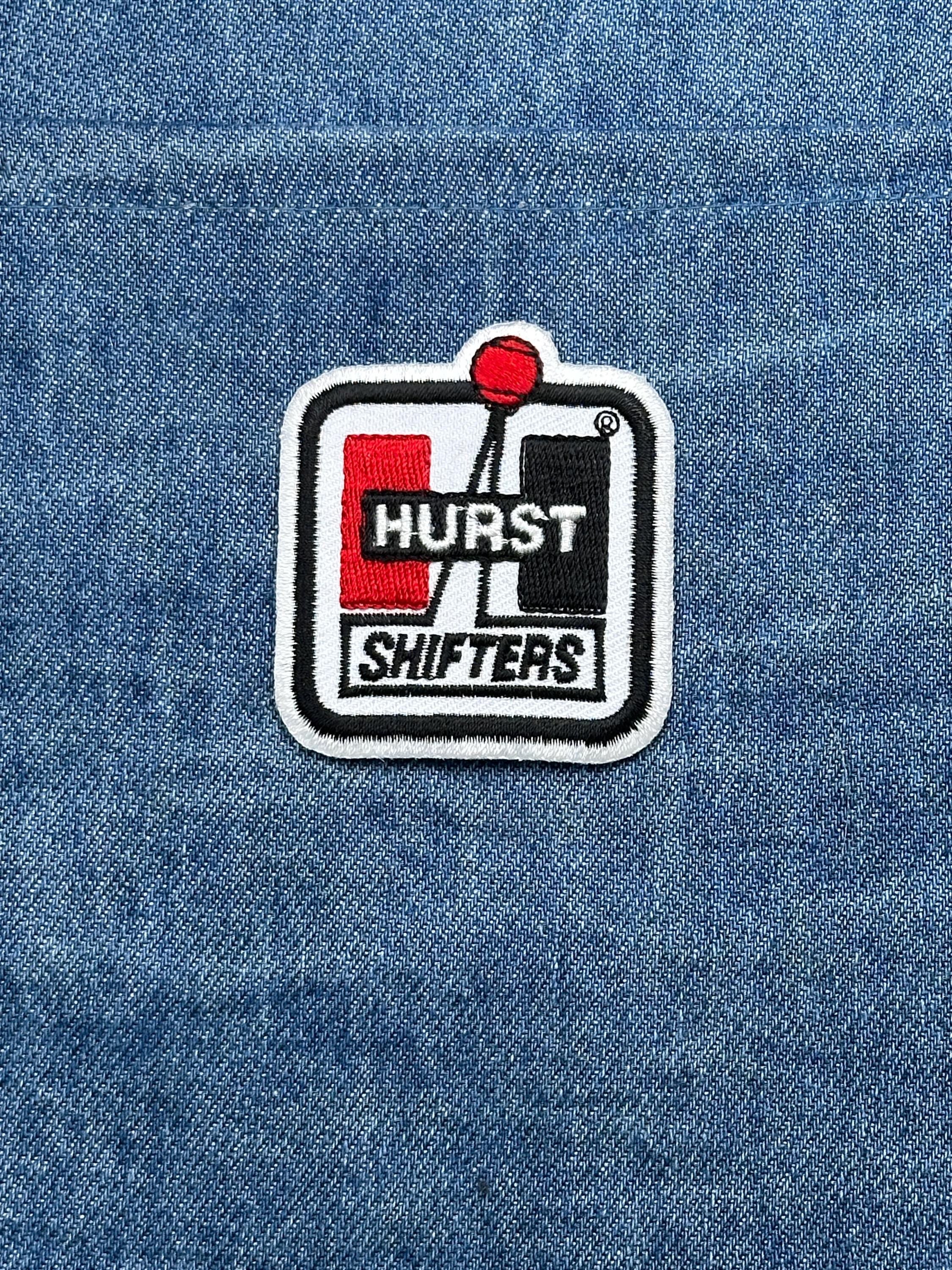 Hurst Shifters Patch: Red Black Gear Logo - Racing Accessory
