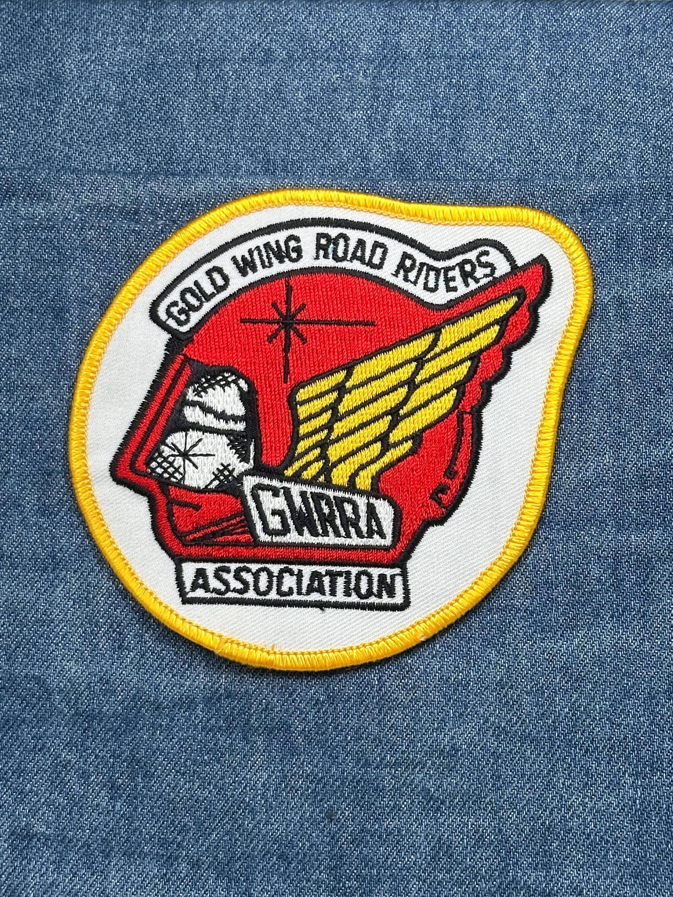 Gold Wing Road Riders Patch: Red & Gold - Biker Club Accessory