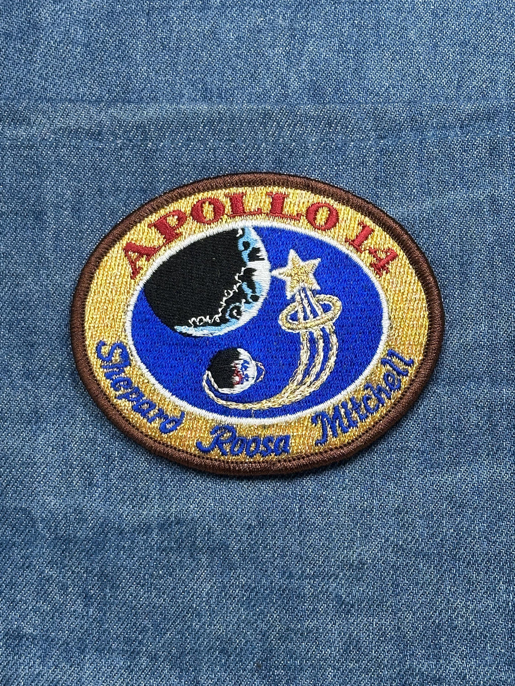 Apollo 14 Patch: Gold Border - NASA Space Mission Accessory
