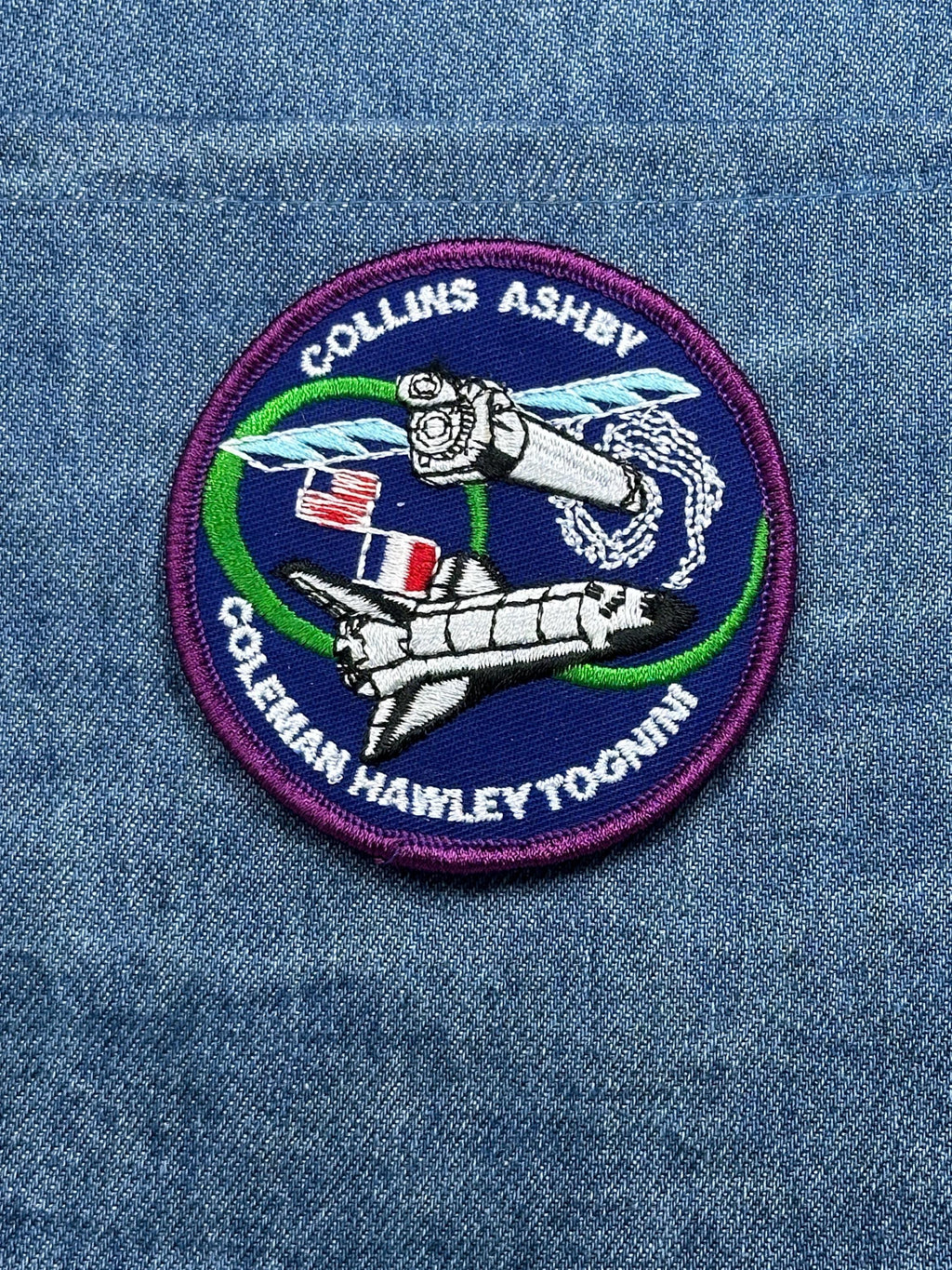 Vintage NASA STS-93 Space Shuttle Columbia Mission Patch Collins Ashby Hawley Tognini