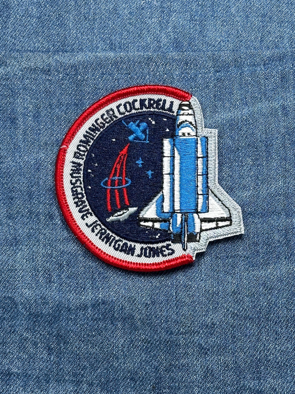 Vintage NASA STS-80 Space Shuttle Columbia Mission Patch Rominger Jernigan Cockrell Musgrave