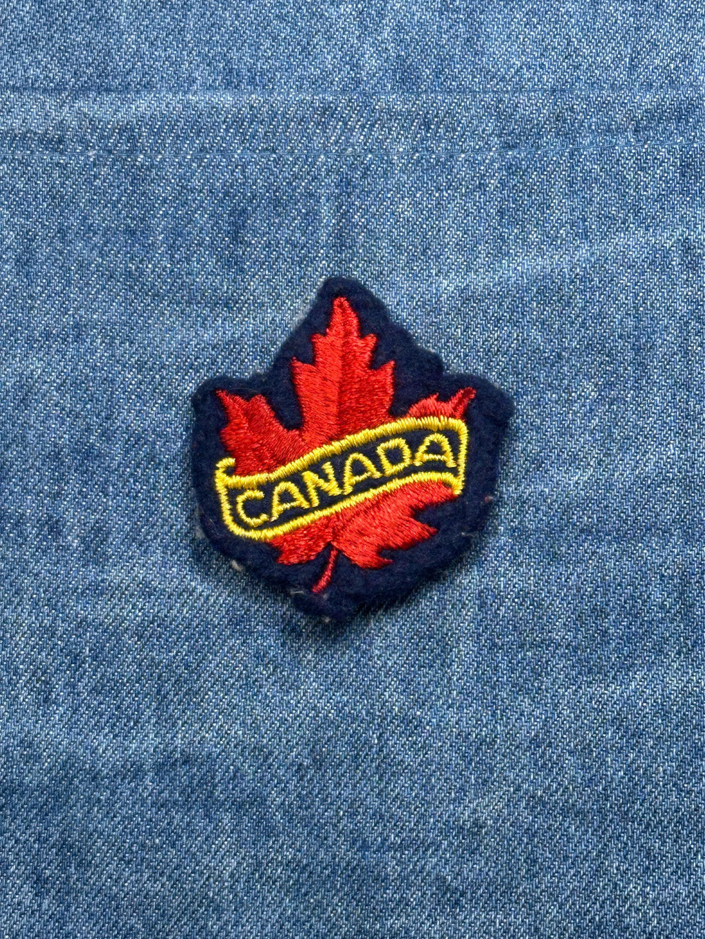 Canada Maple Leaf Patch: Red & Gold - Patriotic Accessory