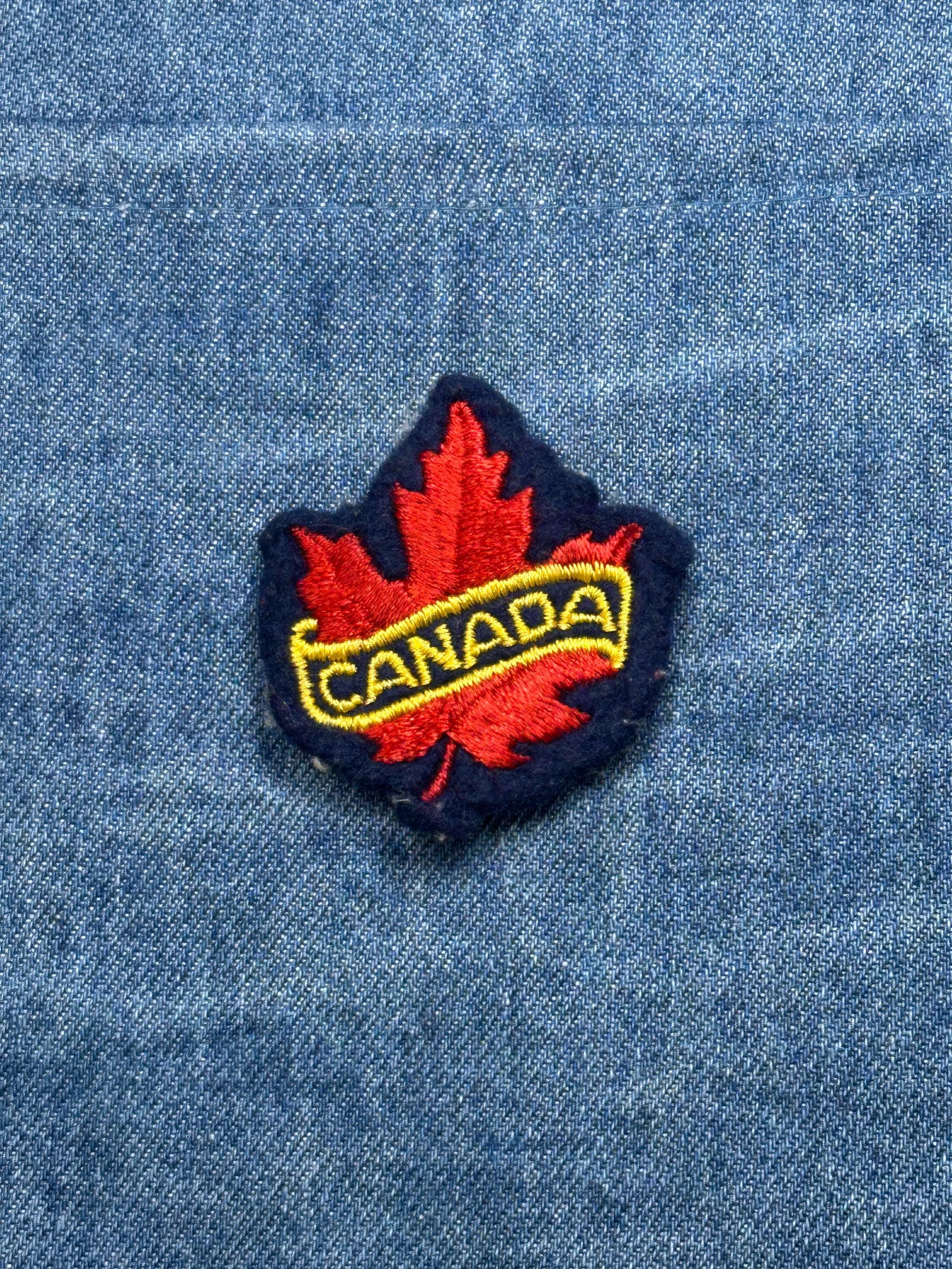 Canada Maple Leaf Patch: Red & Gold - Patriotic Accessory