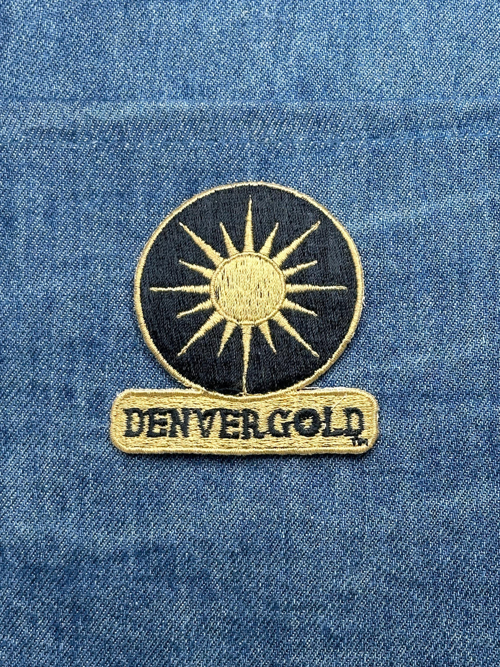 Vintage Denver Gold USFL Football Embroidered Patch Retro Team Logo