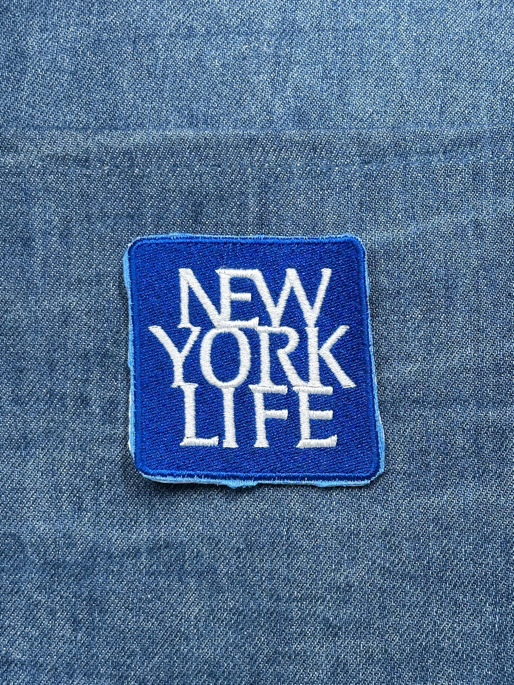 New York Life Patch: Blue & White Square - Insurance Company Accessory
