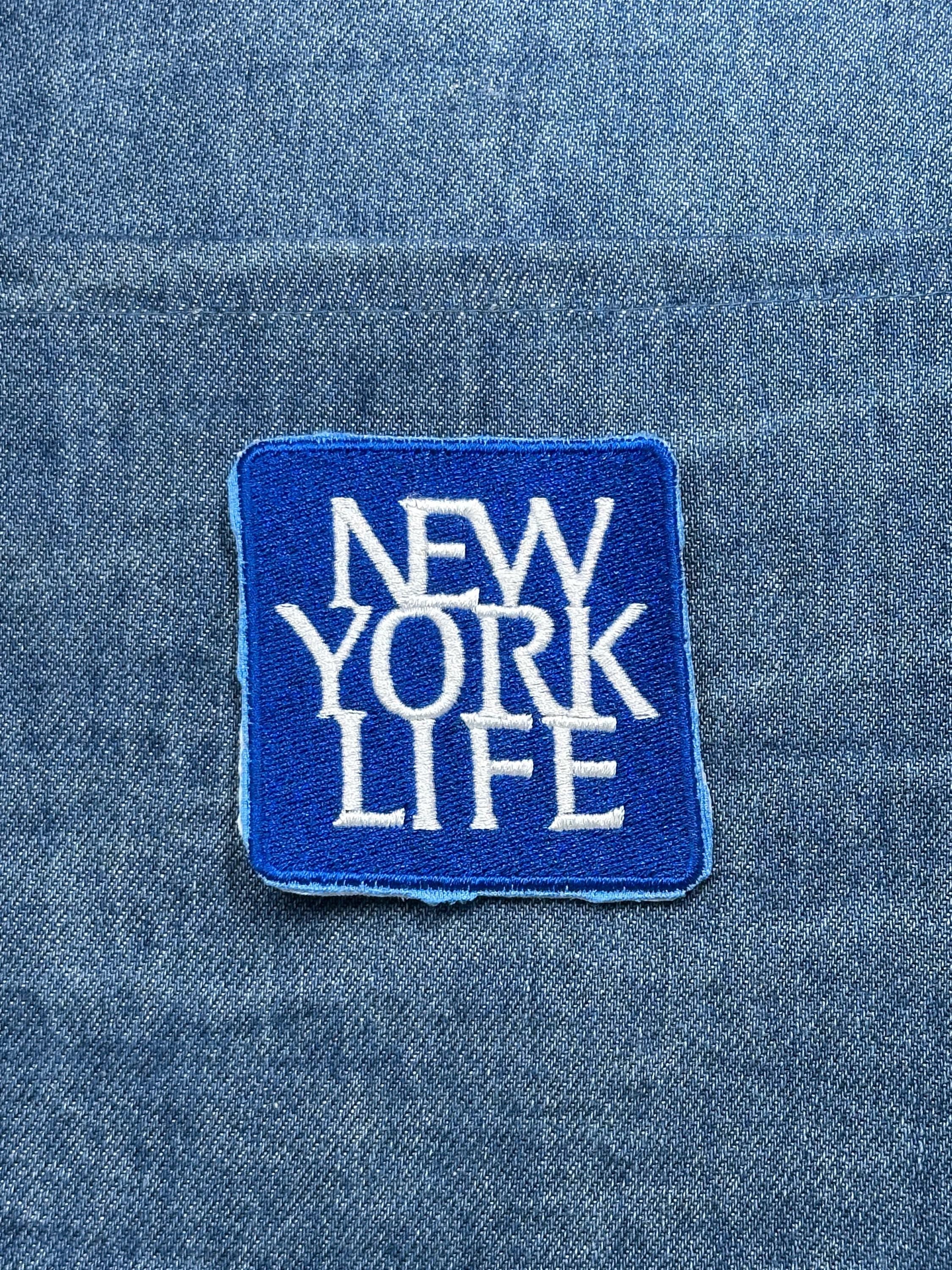 New York Life Patch: Blue & White Square - Insurance Company Accessory