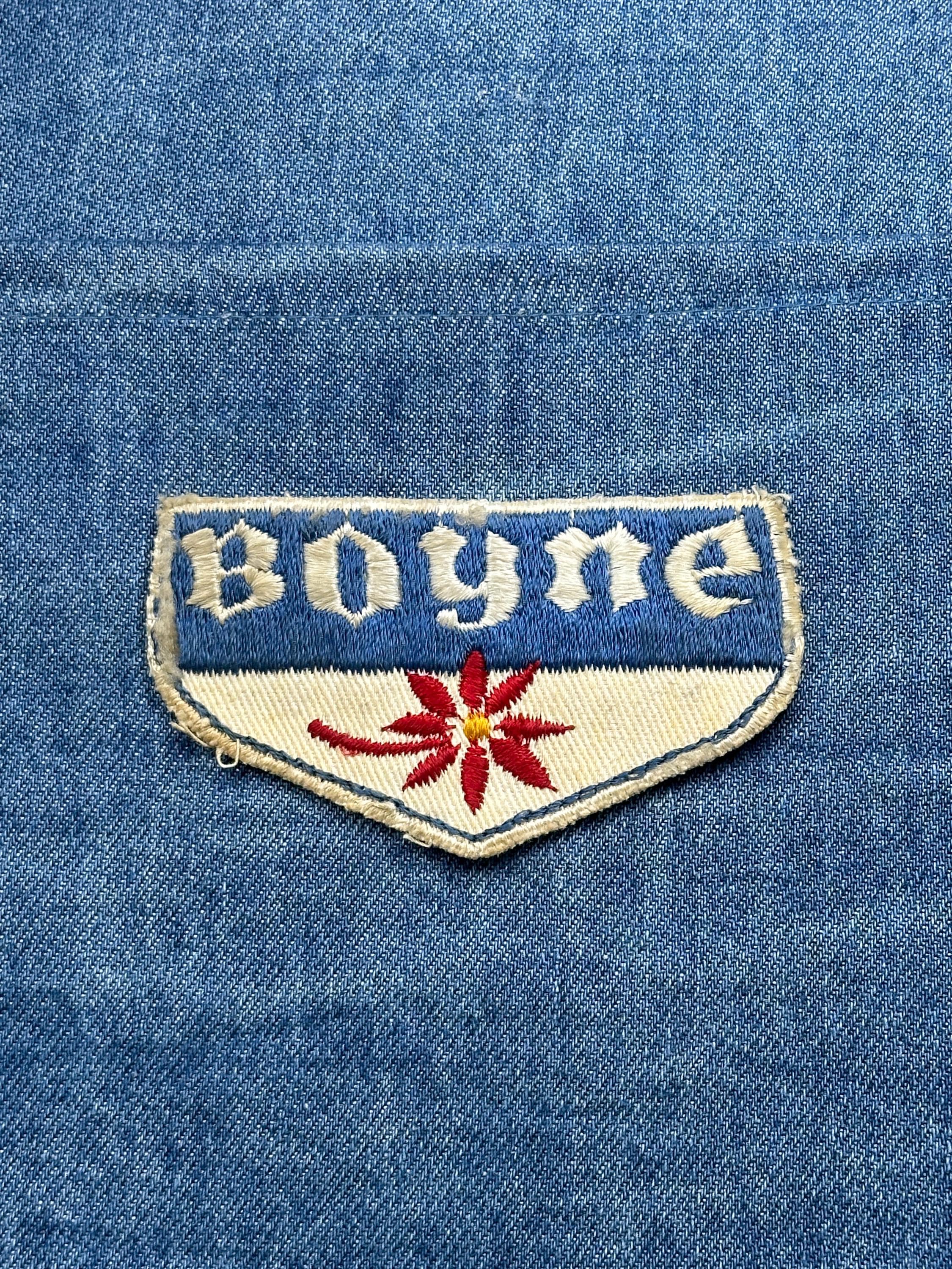Boyne Ski Resort Patch: Blue White - Michigan Travel Accessory