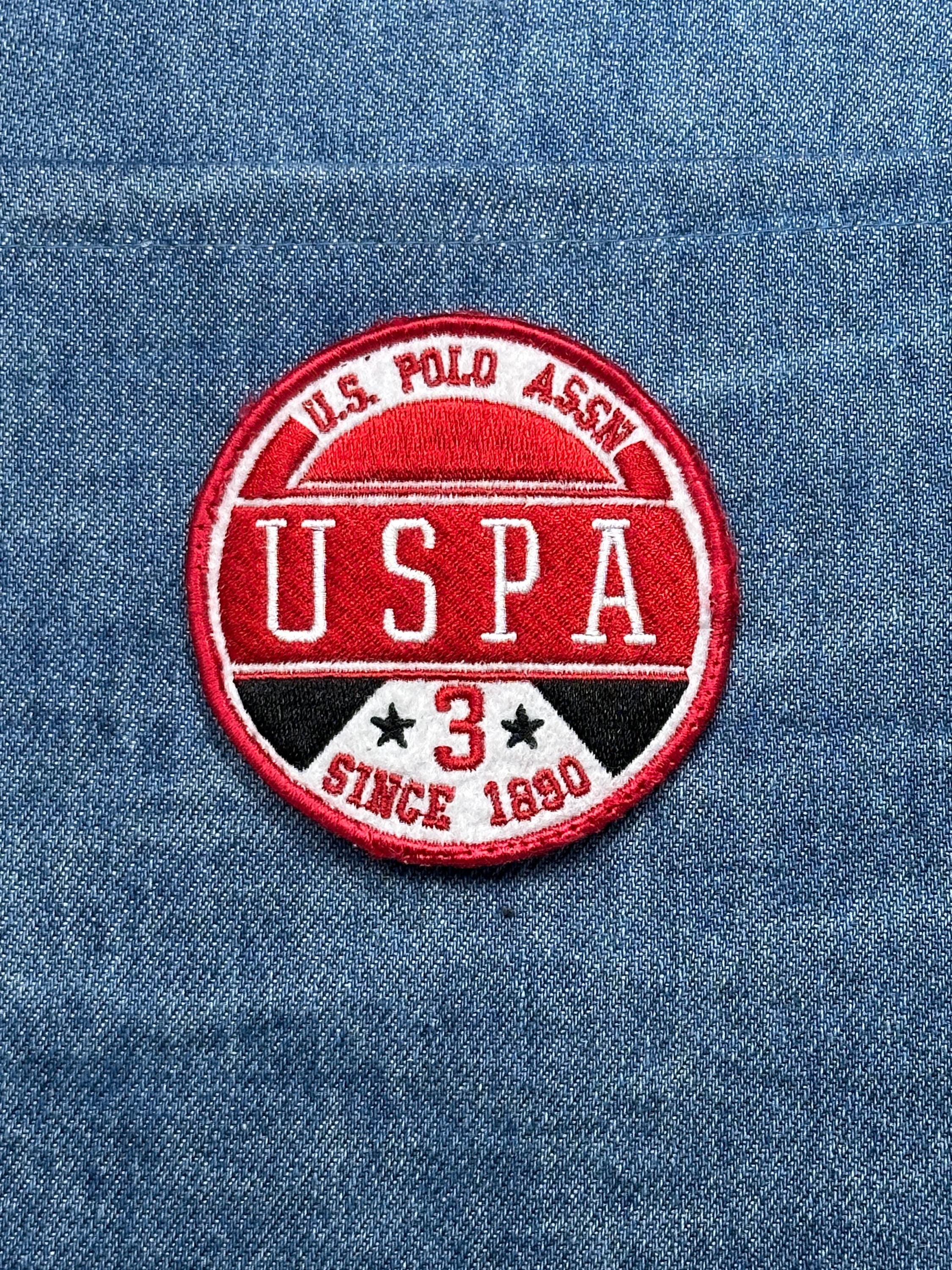 U.S. Polo Assn Patch: Red White Round - Equestrian Logo Accessory
