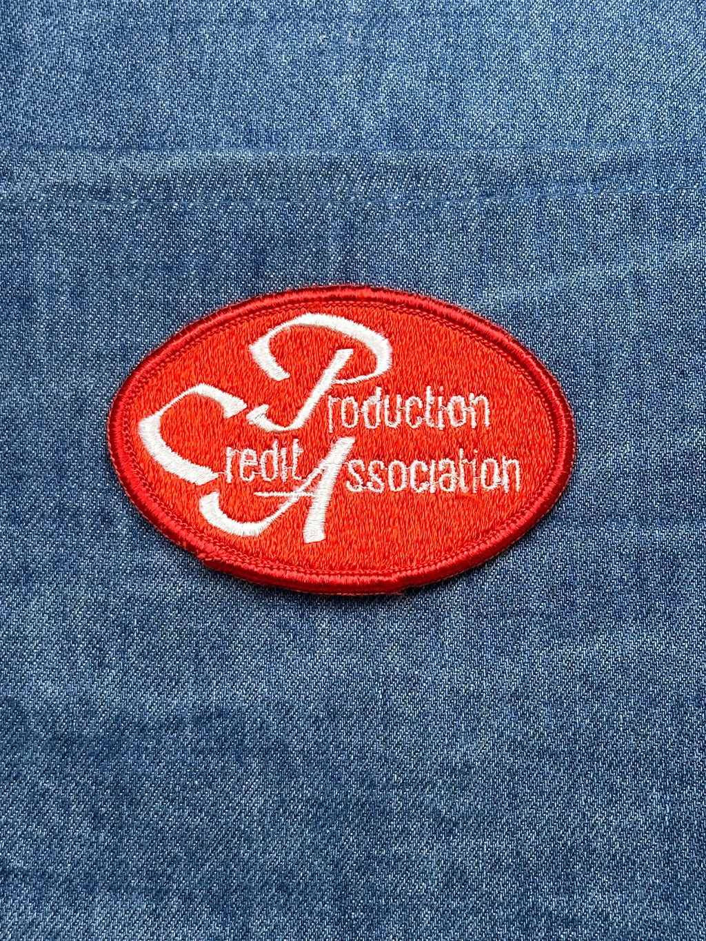 Production Credit Association Patch: Red Oval - Farm Finance Accessory