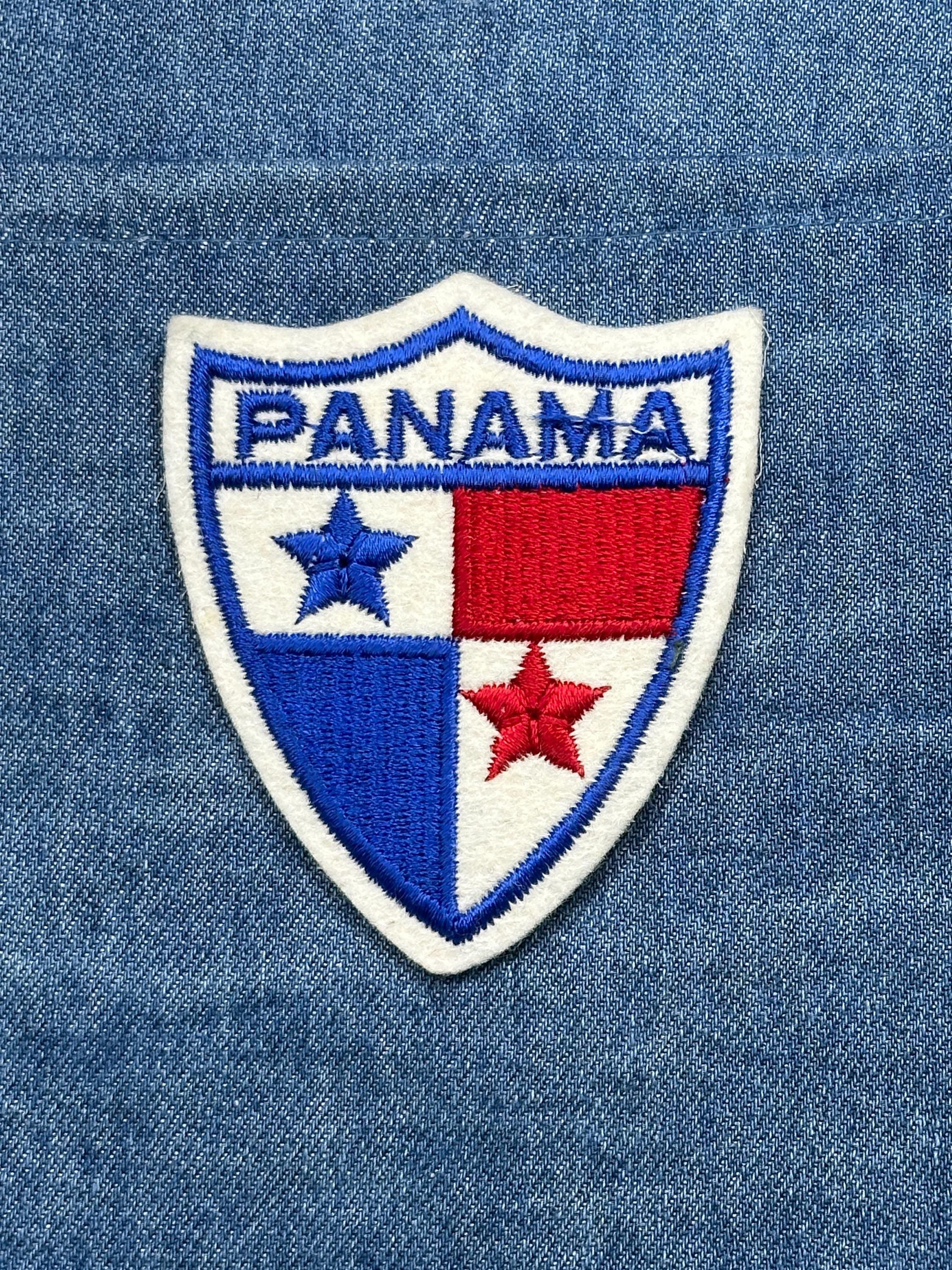 Panama Shield Patch: Red White Blue - Flag Accessory