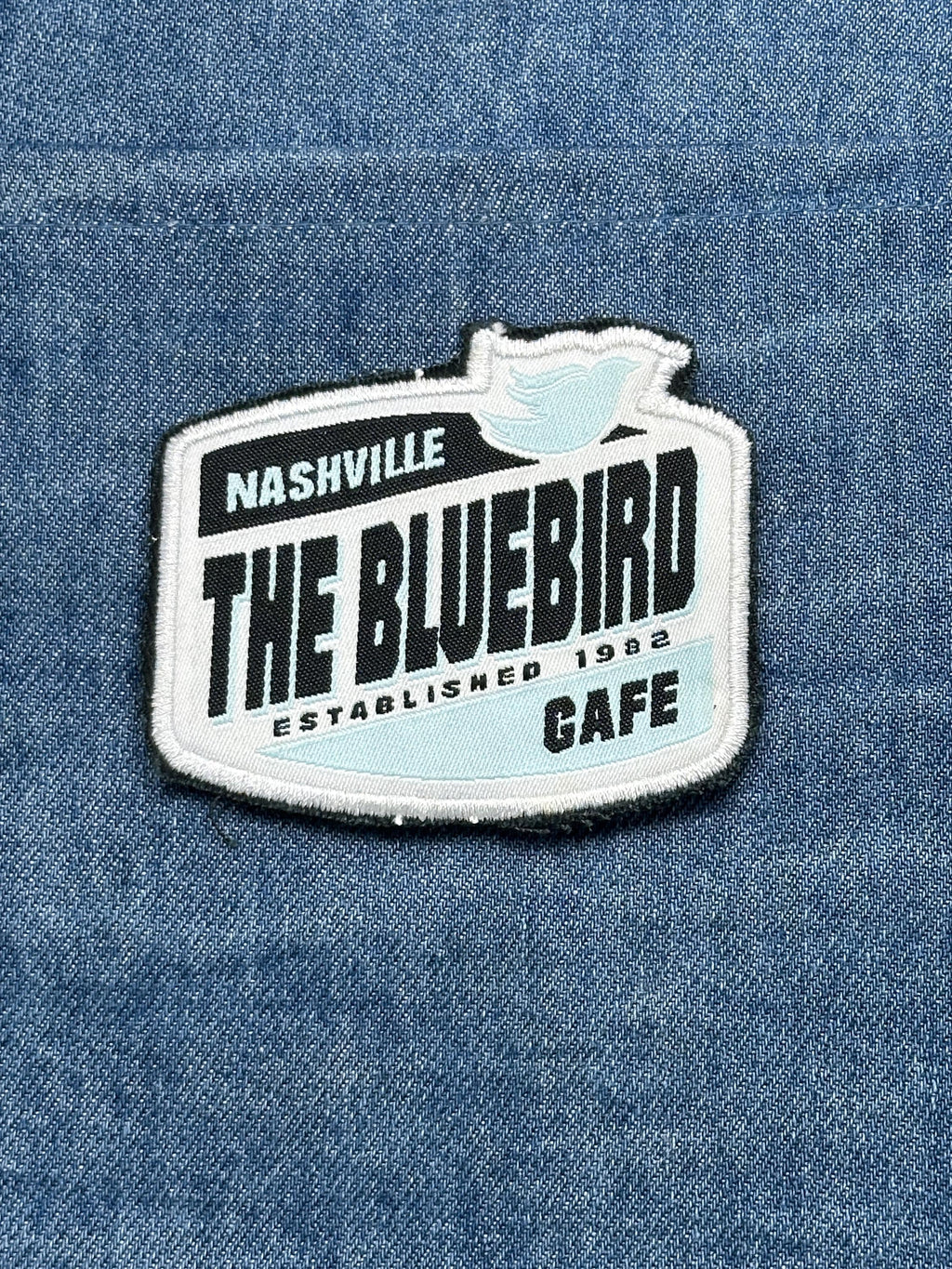 Nashville The Bluebird Cafe Patch: Blue & Black - Music Venue Accessory