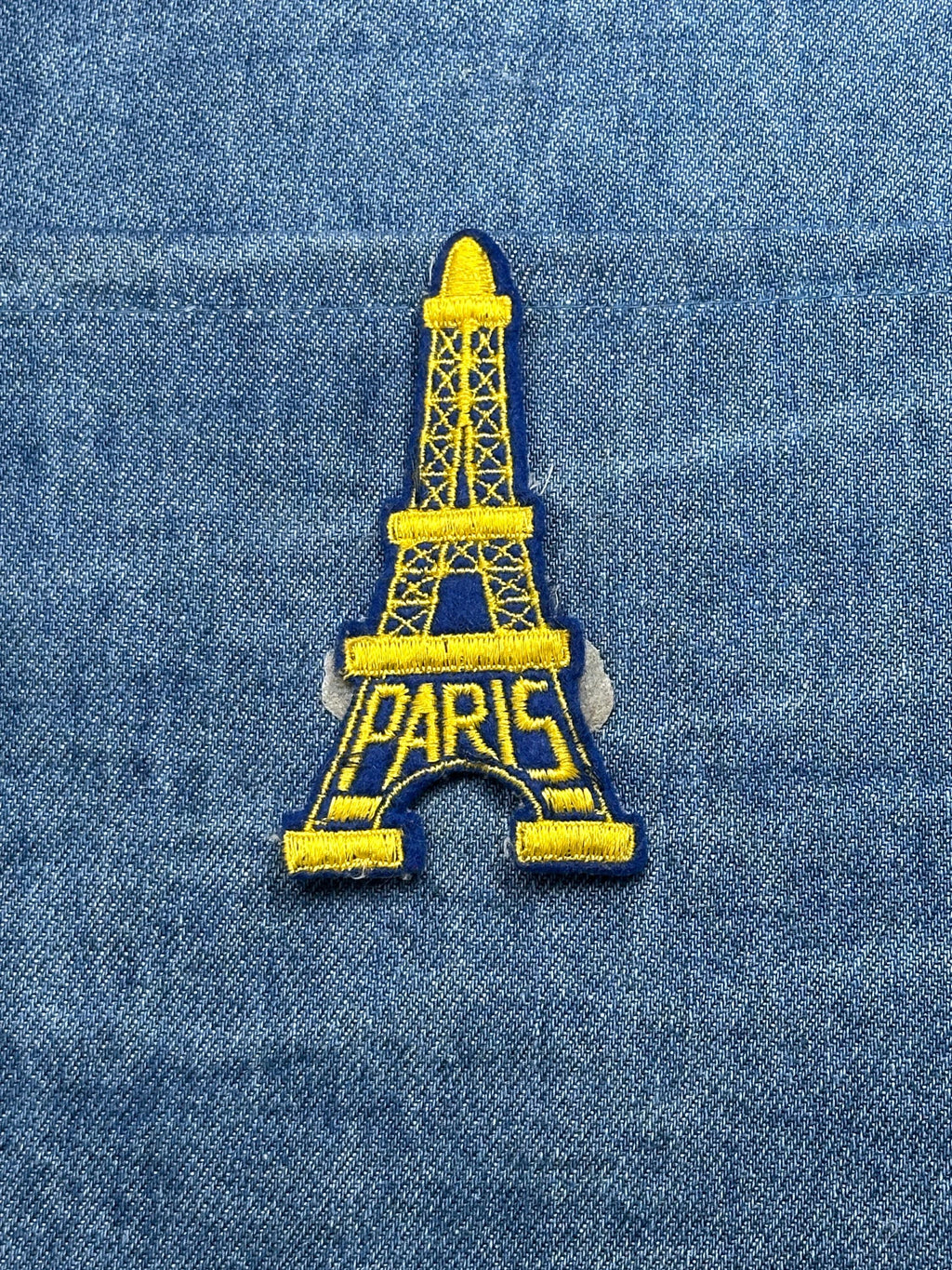 Paris Eiffel Tower Patch: Blue & Gold - Travel Souvenir Accessory