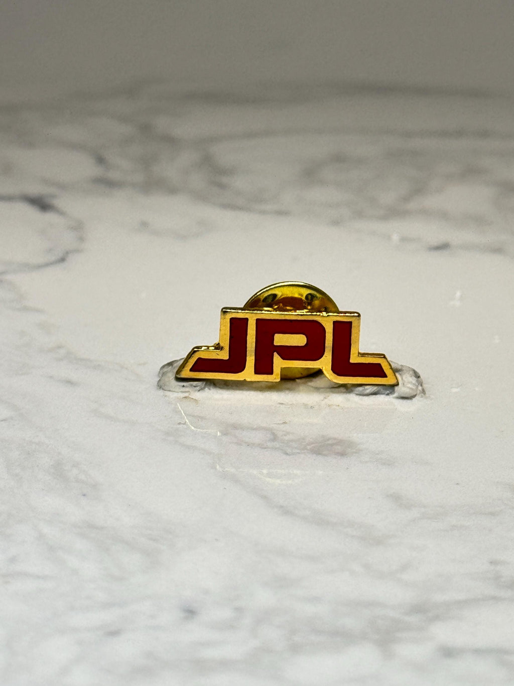 JPL NASA Logo Lapel Pin: Red Enamel Gold Tone - Space Accessory