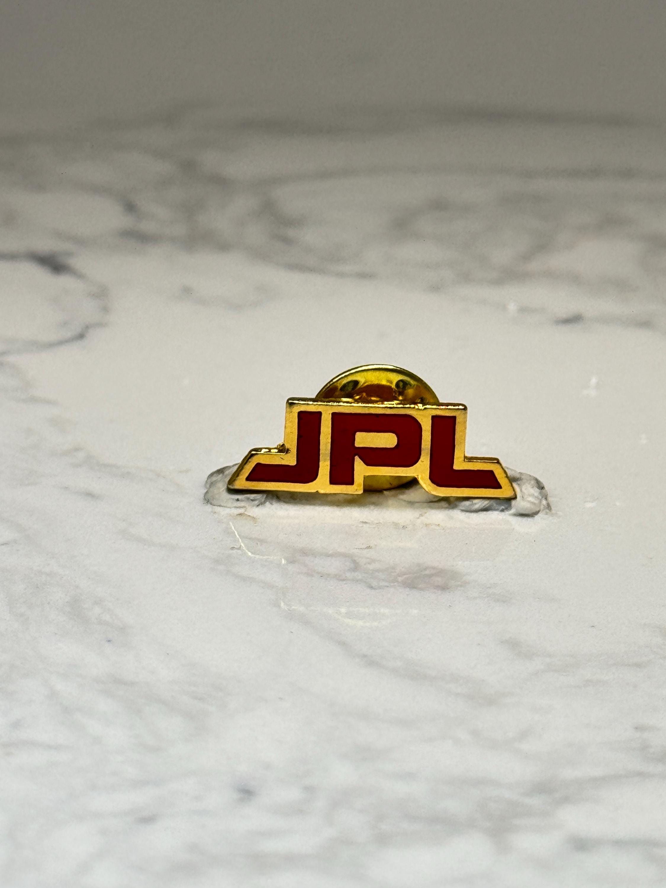 JPL NASA Logo Lapel Pin: Red Enamel Gold Tone - Space Accessory